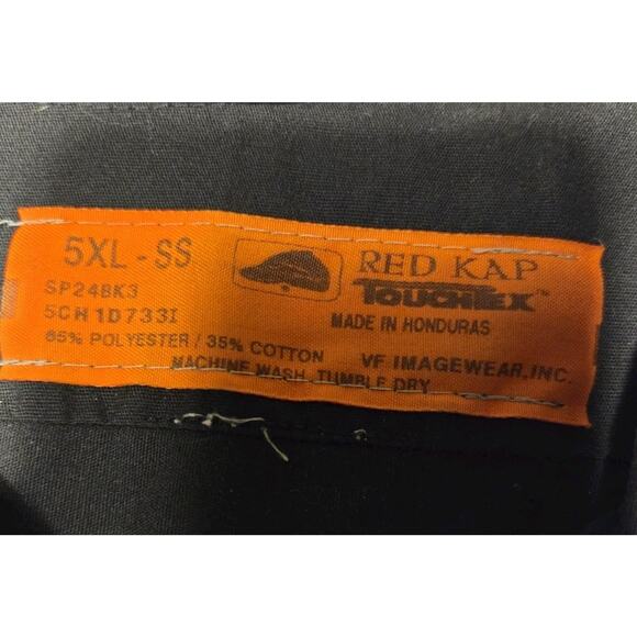 West Coast Choppers Jesse James Iron Cross Red Kap Black Work Shirt Size 5XL SS - Picture 3 of 8